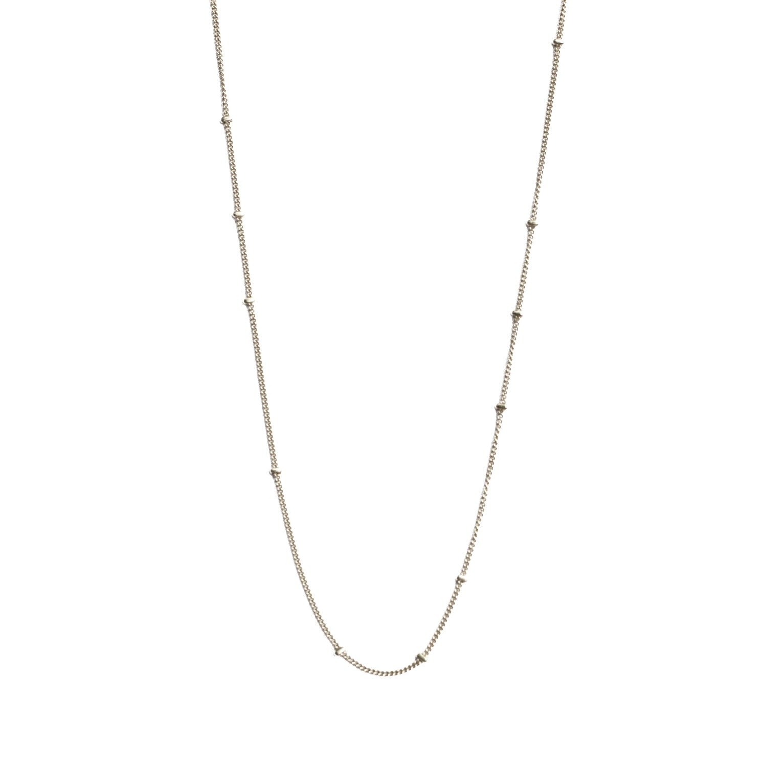 mini mall sphere chain necklace with a lobster clasp // Silver
