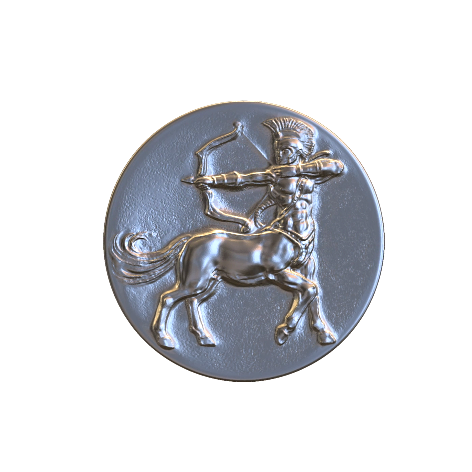 Sagittarius man illustration // Silver