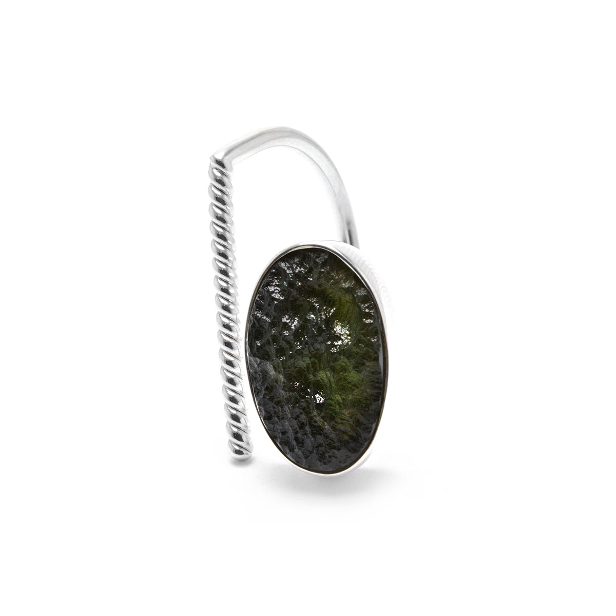 adjustable moldavite ring size 9