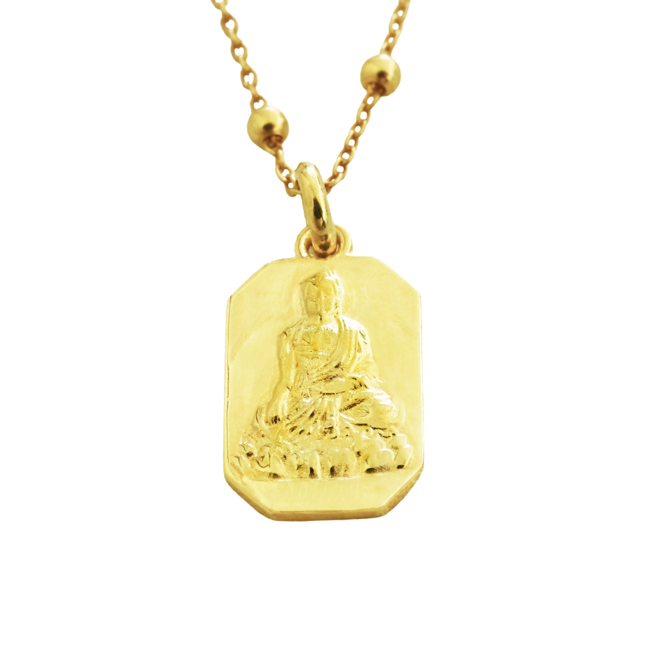 Buddha necklace // Gold