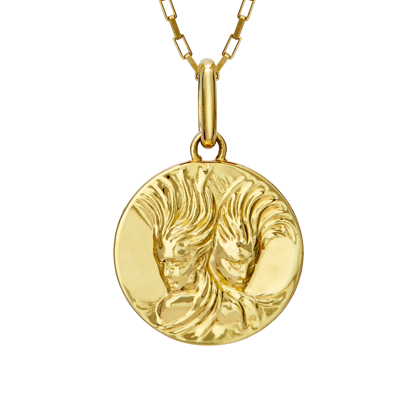 gemini necklace twins // gold
