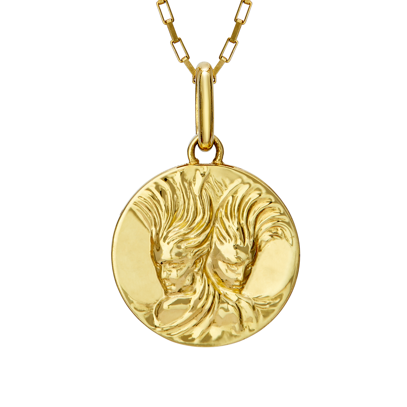 gemini necklace twins // gold