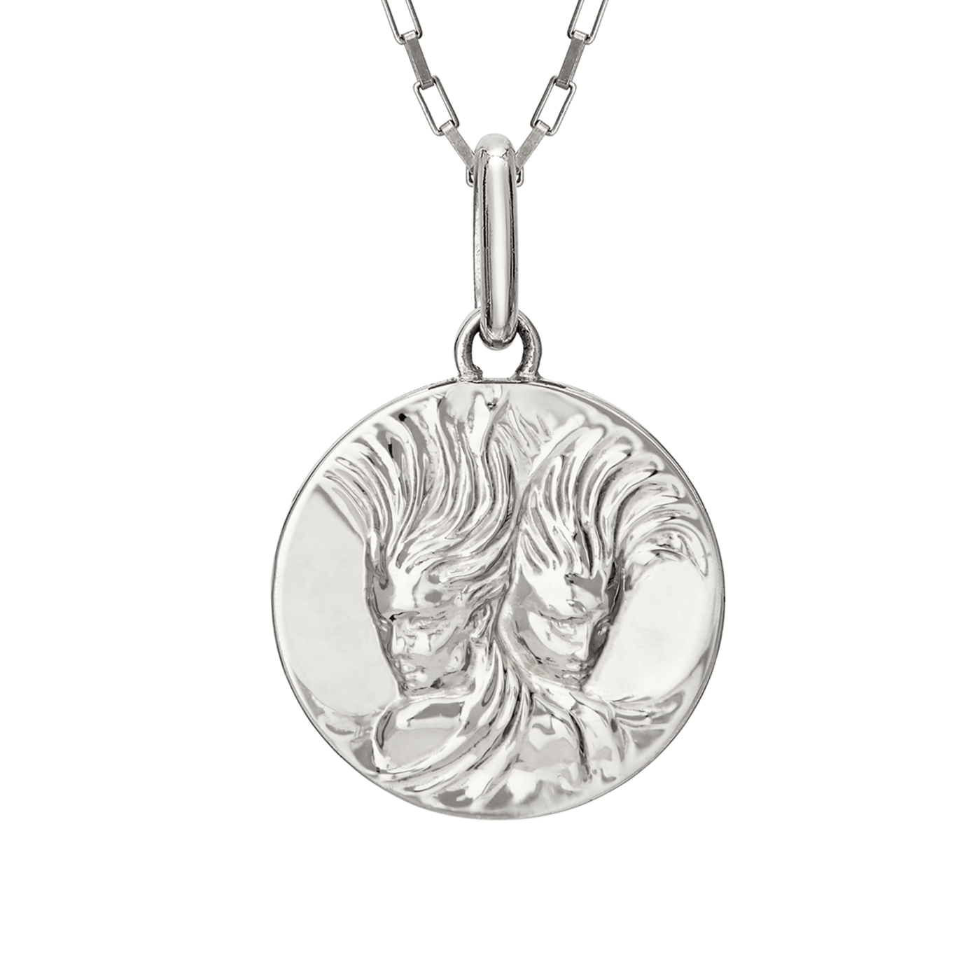 gemini necklace twins // silver