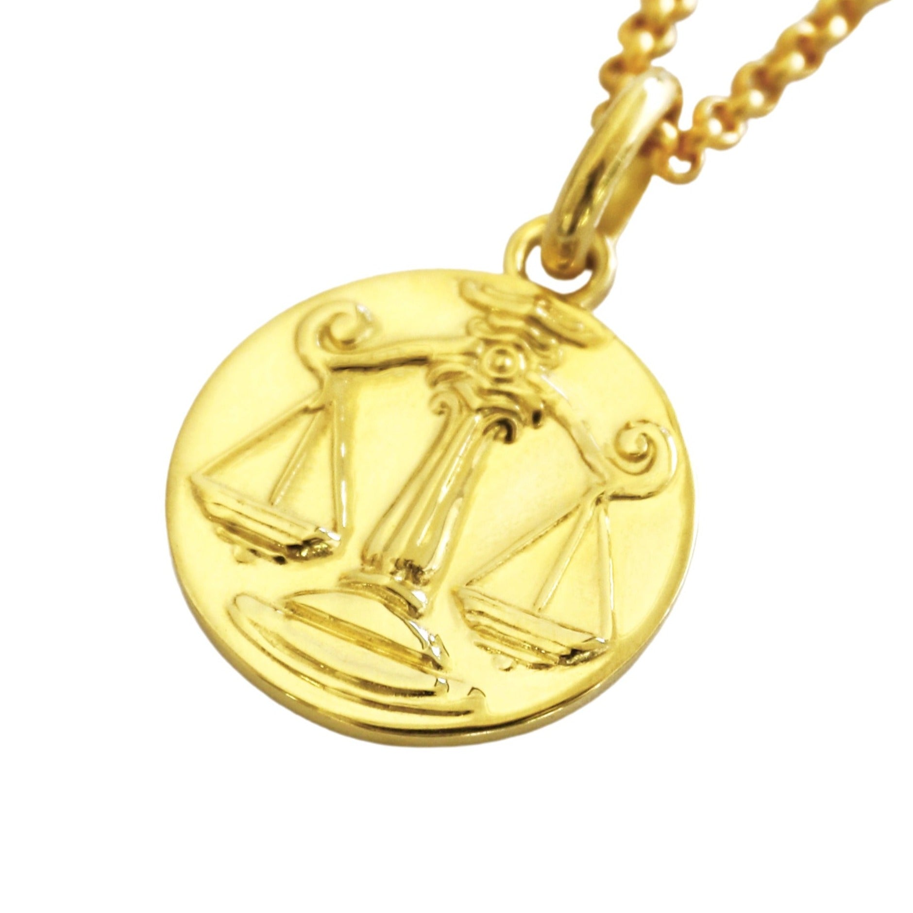 Libra necklace gold // Gold