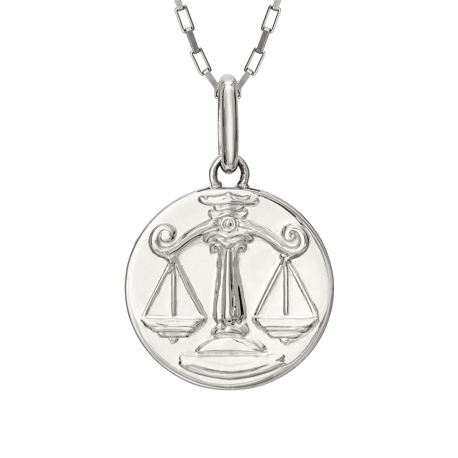 scales of justice necklace Libra // silver