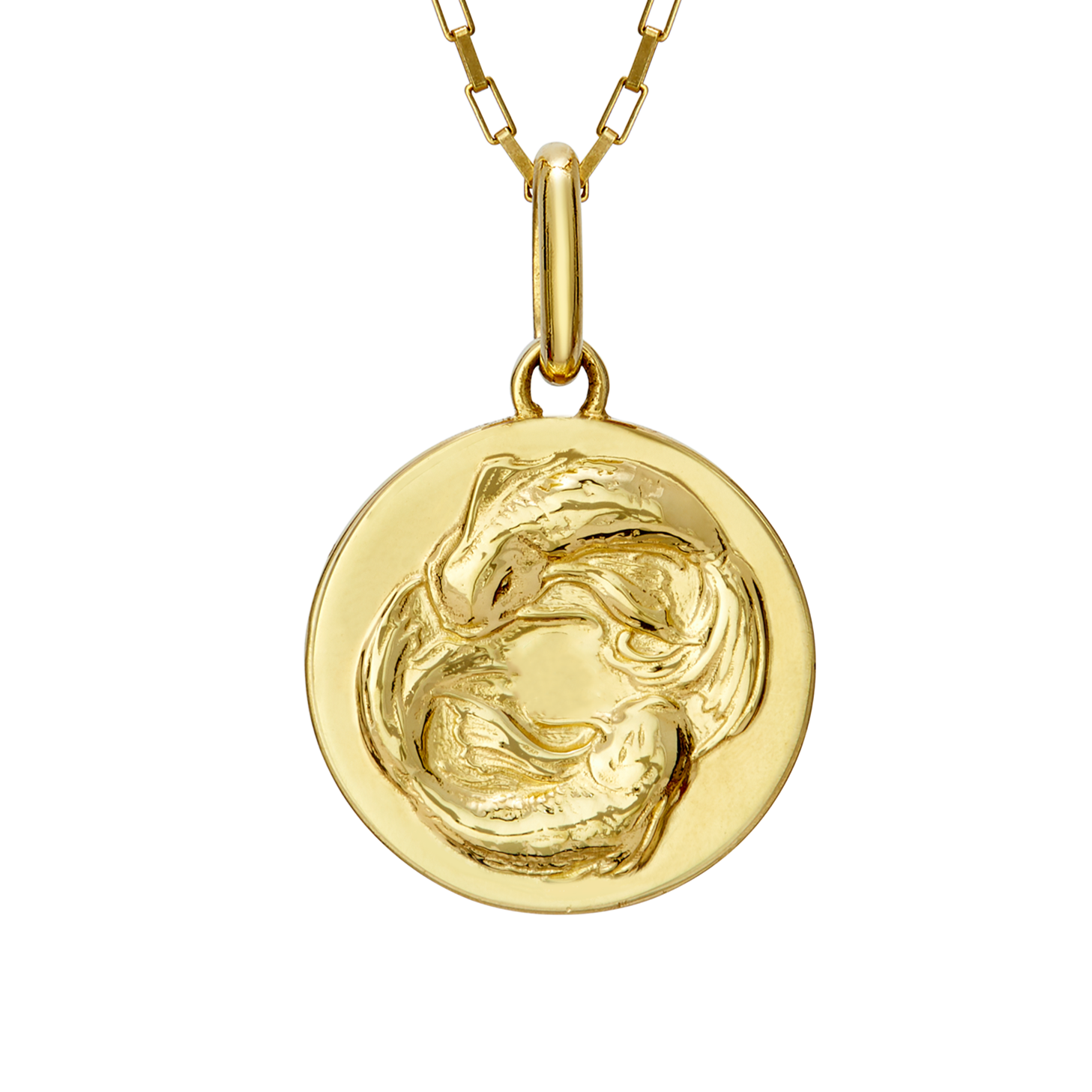 koi fish necklace pisces // gold