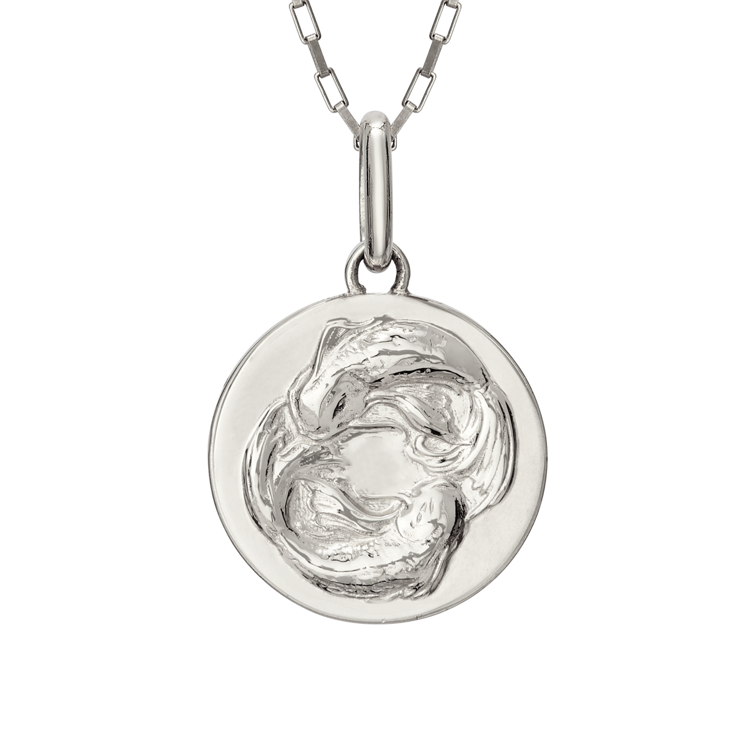 koi fish necklace pisces // silver