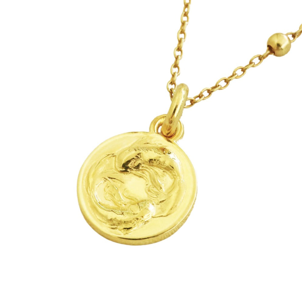 pisces dainty pendant necklace // Gold