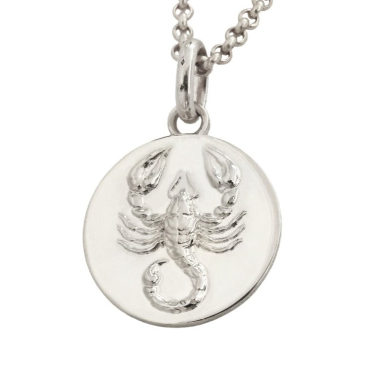 scorpio silver necklace // SIlver