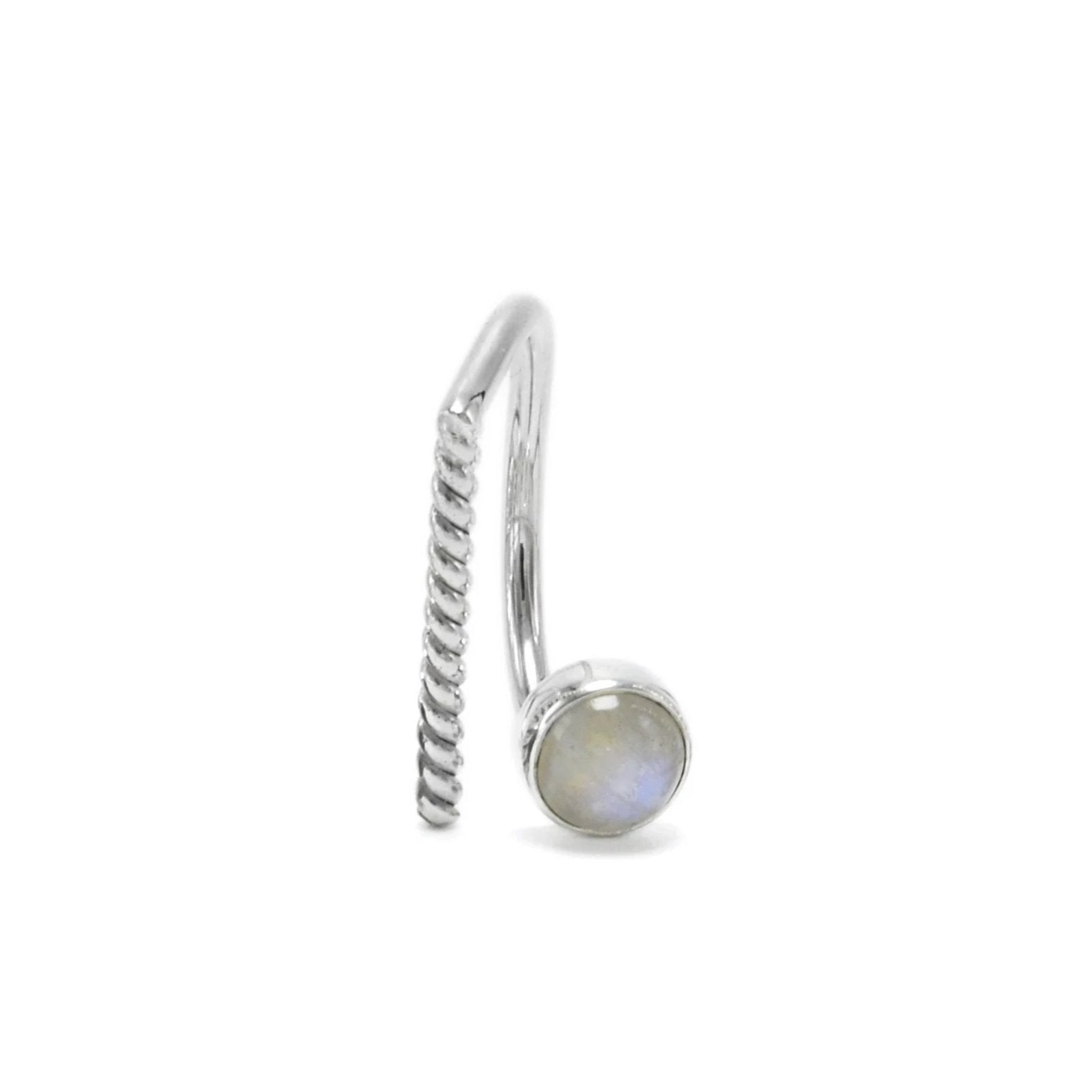 Adjustable Moonstone ring Twisted