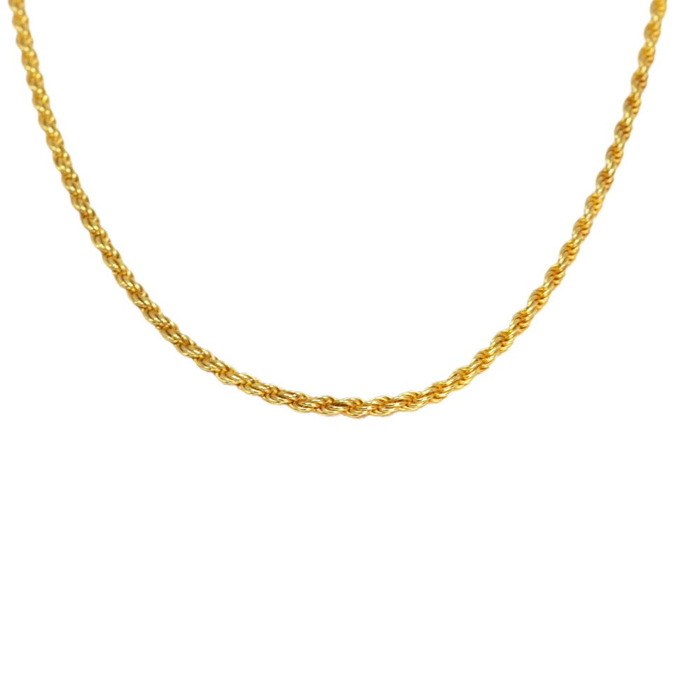  Twist rope chain in Gold Vermeil